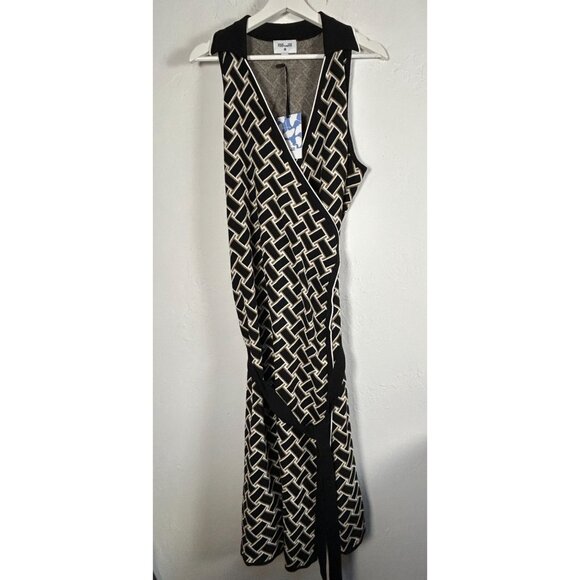 Diane Von Furstenberg for Target Vintage Weave Knit Midi Wrap Dress XXL New - Picture 1 of 9
